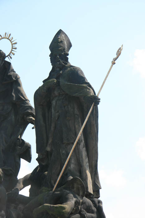 Saints Vincent Ferrer and Procopius' statue Pragues in PRAGUES / Czech Republic 