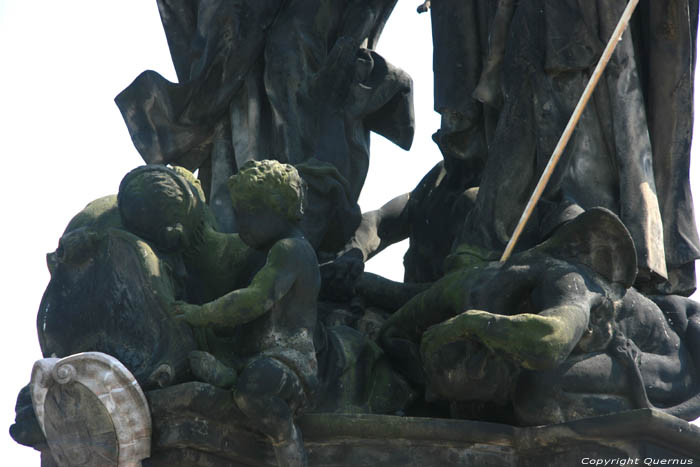 Saints Vincent Ferrer and Procopius' statue Pragues in PRAGUES / Czech Republic 