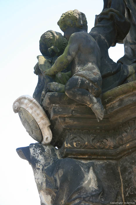 Saints Vincent Ferrer and Procopius' statue Pragues in PRAGUES / Czech Republic 