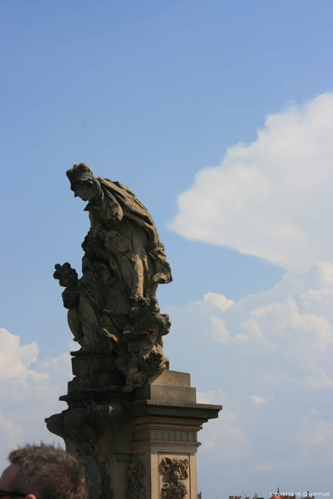 Saint Ludmila 's statue Pragues in PRAGUES / Czech Republic 