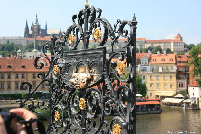 Smeedijzeren hek Praag in PRAAG / Tsjechi 