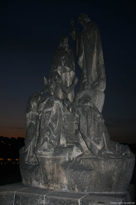 Saint Cyril and Saint Methodius 's statue Pragues in PRAGUES / Czech Republic 
