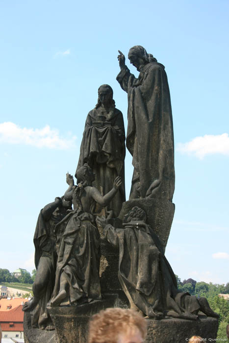 Saint Cyril and Saint Methodius 's statue Pragues in PRAGUES / Czech Republic 