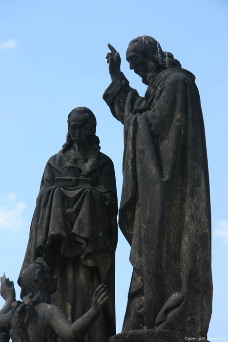 Statue des Saints Cyril et Methodius Pragues  PRAGUES / Rpublique Tchque 