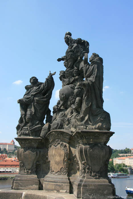 Madonna, Sainst Dominic and Thomas Aquinas' statue Pragues in PRAGUES / Czech Republic 