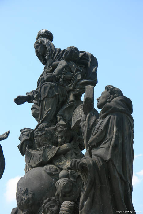 Madonna, Sainst Dominic and Thomas Aquinas' statue Pragues in PRAGUES / Czech Republic 