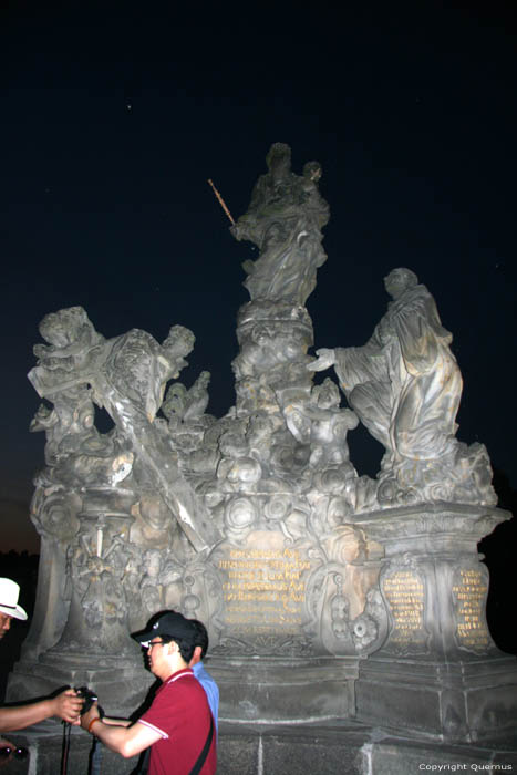 Madonna attending to St. Bernard's statue Pragues in PRAGUES / Czech Republic 