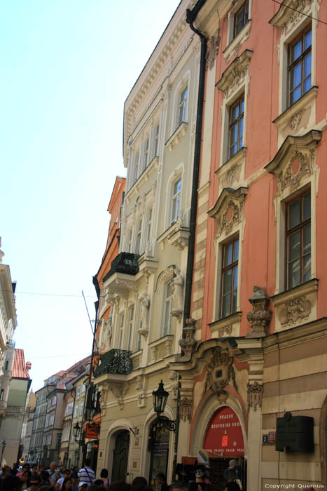 House with statues Pragues in PRAGUES / Czech Republic 