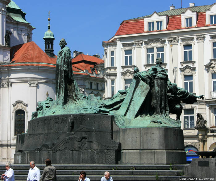 Statue Jan Hus Pragues in PRAGUES / Czech Republic 