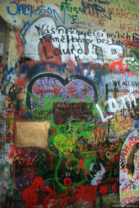 Muur van Lennon Praag in PRAAG / Tsjechi 