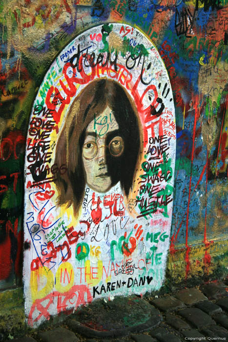 Muur van Lennon Praag in PRAAG / Tsjechi 