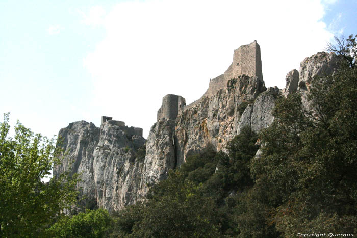 Kasteel van Peyrepertuse Duilhac onder Peyrepertuse / FRANKRIJK 