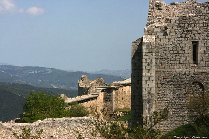 Kasteel van Peyrepertuse Duilhac onder Peyrepertuse / FRANKRIJK 