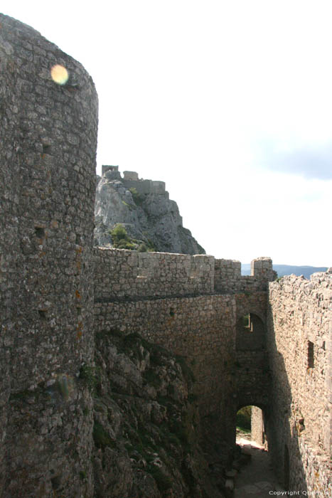 Kasteel van Peyrepertuse Duilhac onder Peyrepertuse / FRANKRIJK 