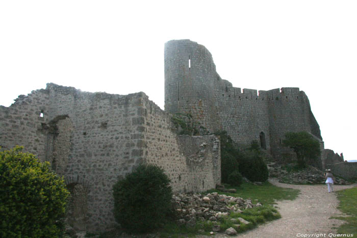 Kasteel van Peyrepertuse Duilhac onder Peyrepertuse / FRANKRIJK 