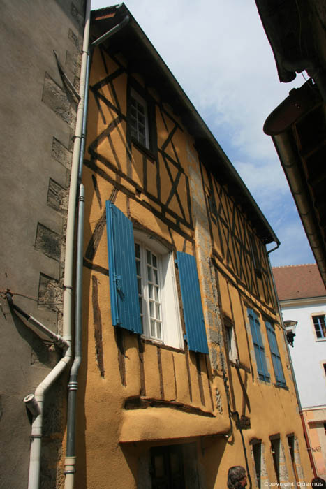 Geel Huis Saint-Pourain-Sur-Sioule / FRANKRIJK 