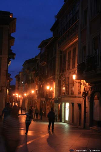 Street during night (Calle del Rivero) Avils / Spain 