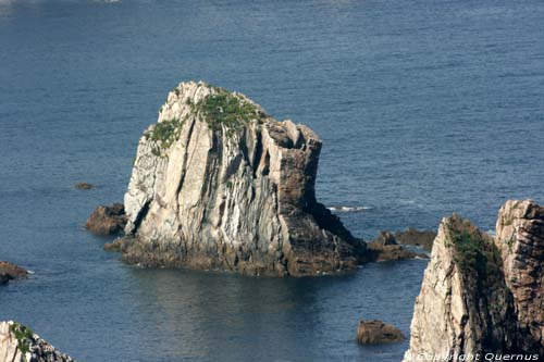 Zicht op zee Novellana in CUDILLERO / Spanje 