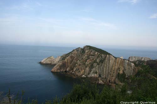 Vue de en dessus de Playa  Silencio Castaeras  CUDILLERO / Espagne 