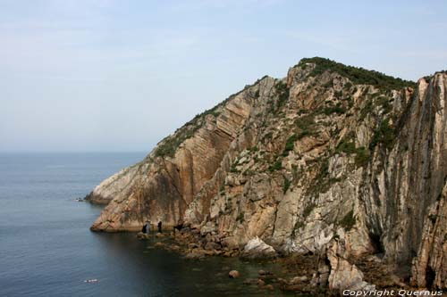 View from above Playa  Silencio Castaeras in CUDILLERO / Spain 