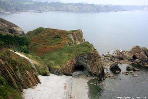 View to beach Busto / Spain 