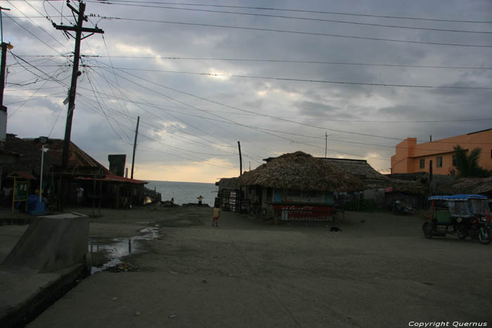 View on street and sea Nabua / Philippines 