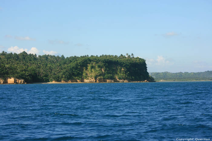 Coast line from sea Donsol / Philippines 