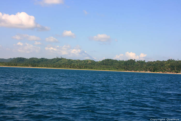 Coast line from sea Donsol / Philippines 