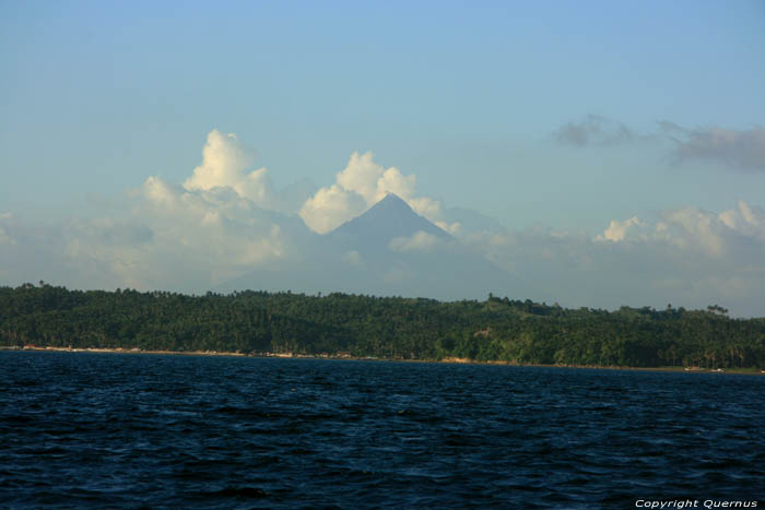 Far View on Mount Mayon Volcano Donsol / Philippines 