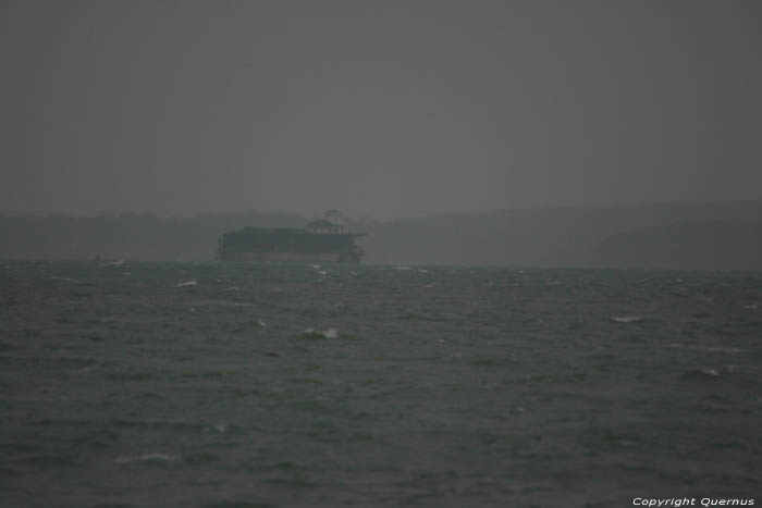 Bunkers dans la mer Portsmouth / Angleterre 