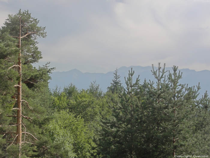 Uitzicht van boven bij aziel voor Dansende Beren Belitsa / Bulgarije 