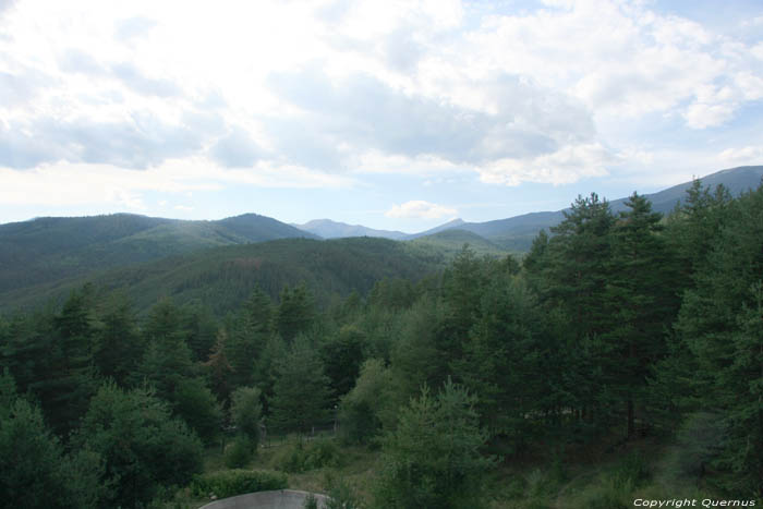 Uitzicht van boven bij aziel voor Dansende Beren Belitsa / Bulgarije 