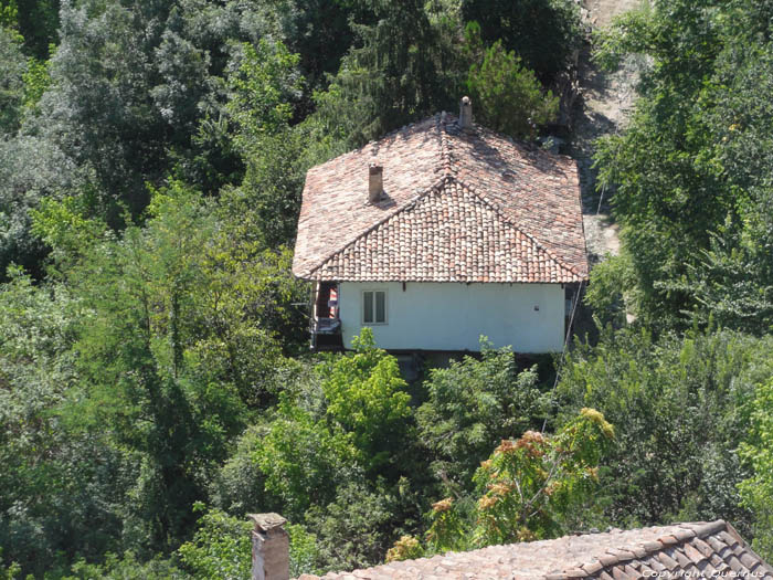 Stadszicht op oude stad Veliko Turnovo / Bulgarije 