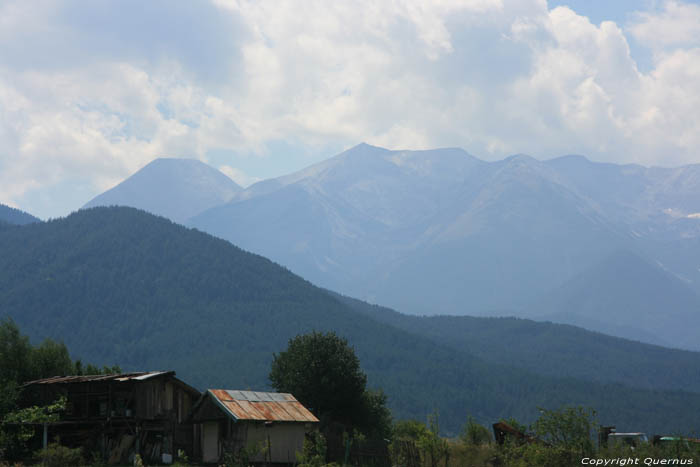 Zicht op Pirin berg Bansko / Bulgarije 