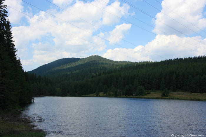 Shiroka Polyana Lake and dam Shiroka in BATAK / Bulgaria 