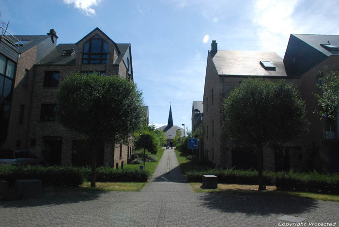 The Climb towards Our Lady of Good Hope church LOUVAIN-LA-NEUVE in OTTIGNIES-LOUVAIN-LA-NEUVE / BELGIUM 