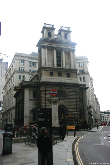 Parish church of Saint Mary Woolnoth of Navity LONDON / United Kingdom 