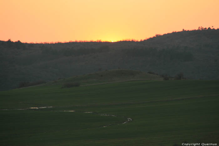 Coucher du soliel en hiver Izvorishte / Bulgarie 