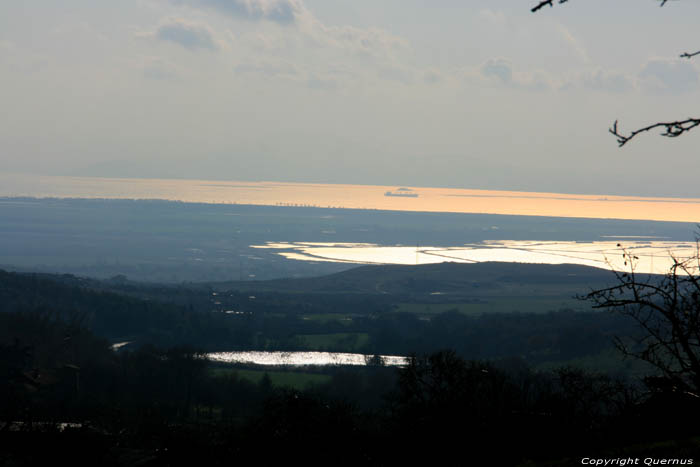 View on Bourgas, Bay of Burgas and Black Sea Izvorishte / Bulgaria 