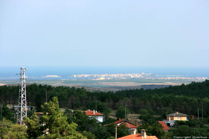 Uitzicht op Burgas, Baai van Burgas en Zwarte Zee Izvorishte / Bulgarije 