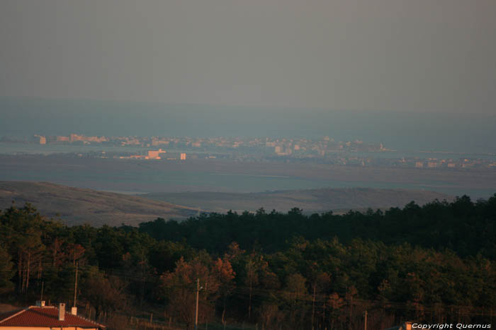 Uitzicht op Burgas, Baai van Burgas en Zwarte Zee Izvorishte / Bulgarije 