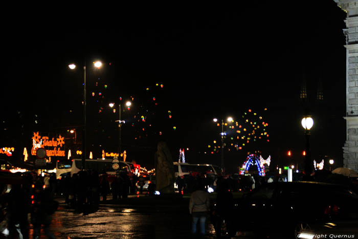Christmas Lighting Rathauspark (City Hall Park) VIENNA / Austria 