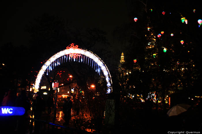 Kerstverlichting Rathauspark (stadhuispark) WENEN / Oostenrijk 