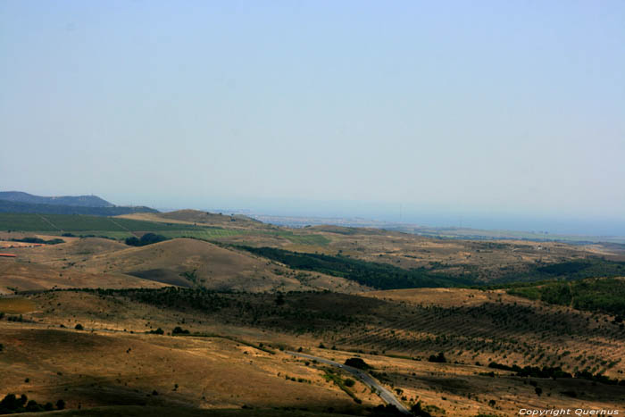 Zicht vanop heuveltop Izvorishte / Bulgarije 