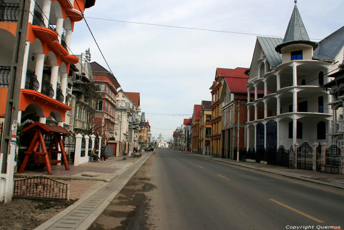 Straatzicht Buzescu / Roemeni 