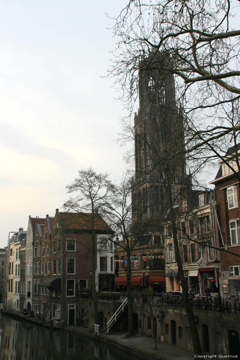 Old Canal and Dom Tower Utrecht / Netherlands 