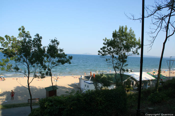 Zicht op Strand en Zee Burgas / Bulgarije 