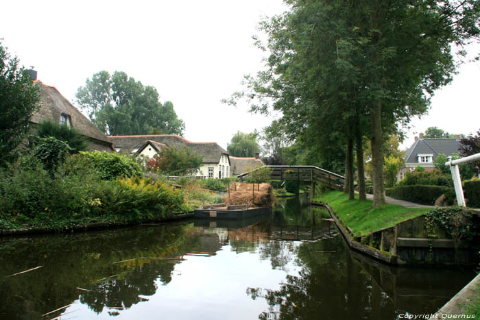 Town Canal Giethoorn in Steenwijkerland / Netherlands 
