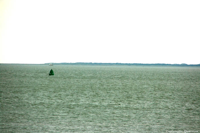 Vue sur Mer des Waddes (Waddenzee) Lauwersoog / Pays Bas 