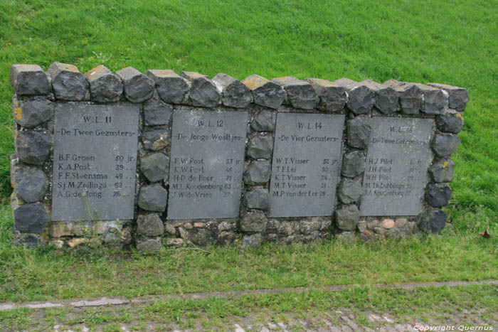 Monument voor stormslachtoffers nacht 5 - 6 March 1883 Paesens / Nederland 